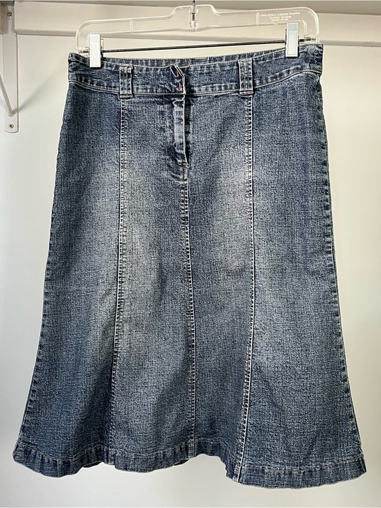 Request Dresses & Skirts - Y2K Request Vivienne High-Waist Knee-Length Denim Skirt Size 7